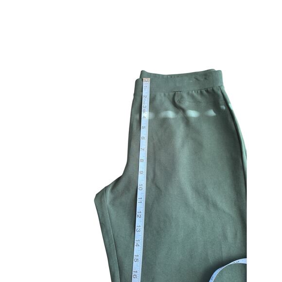 Susan Graver Weekend Regular Premium Stretch Slim Leg Pant Green Pull On Medium - Picture 9 of 11